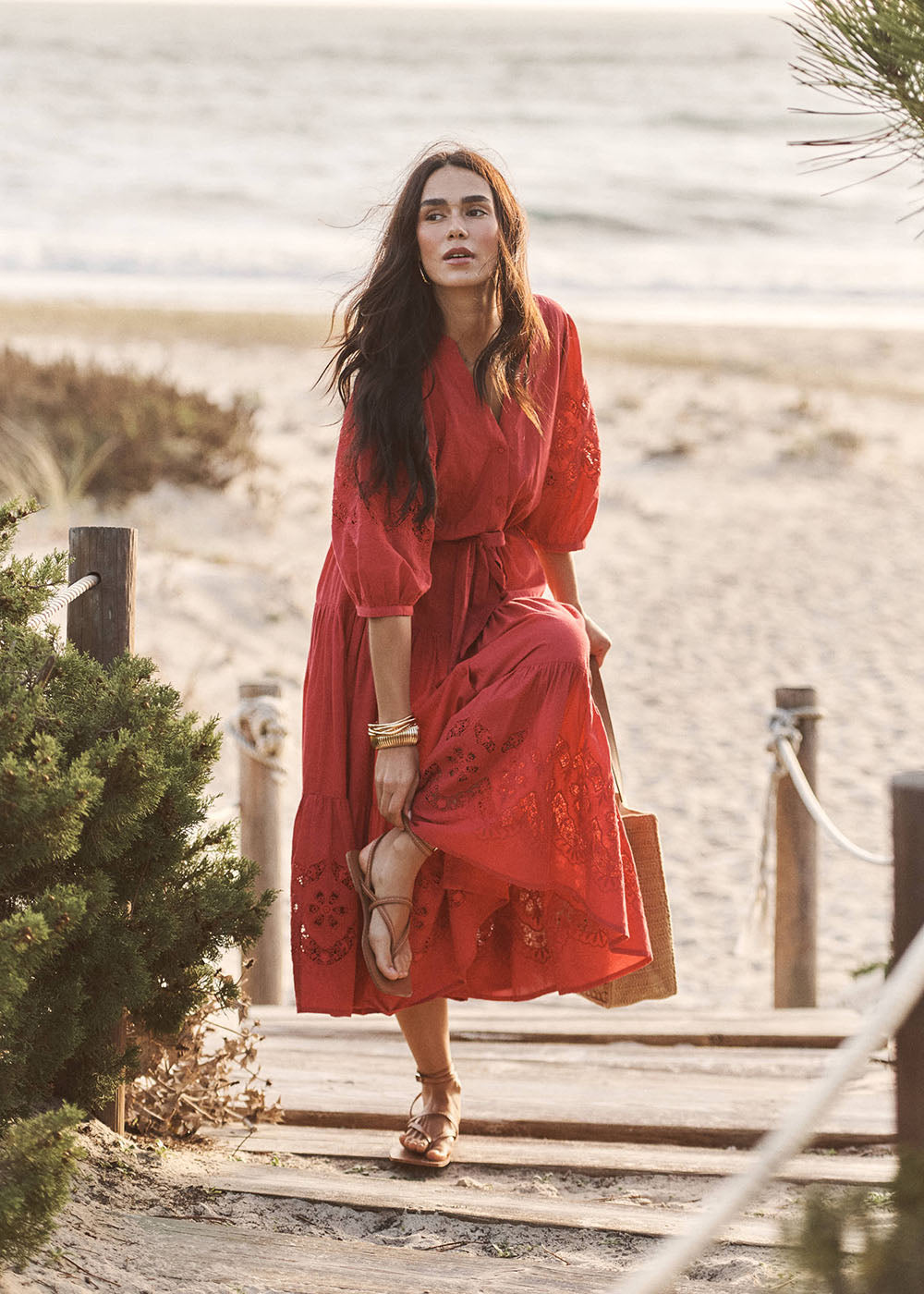 ROCKLINE Robe en voile de coton brodée - 4 - Sud Express - Sud Express