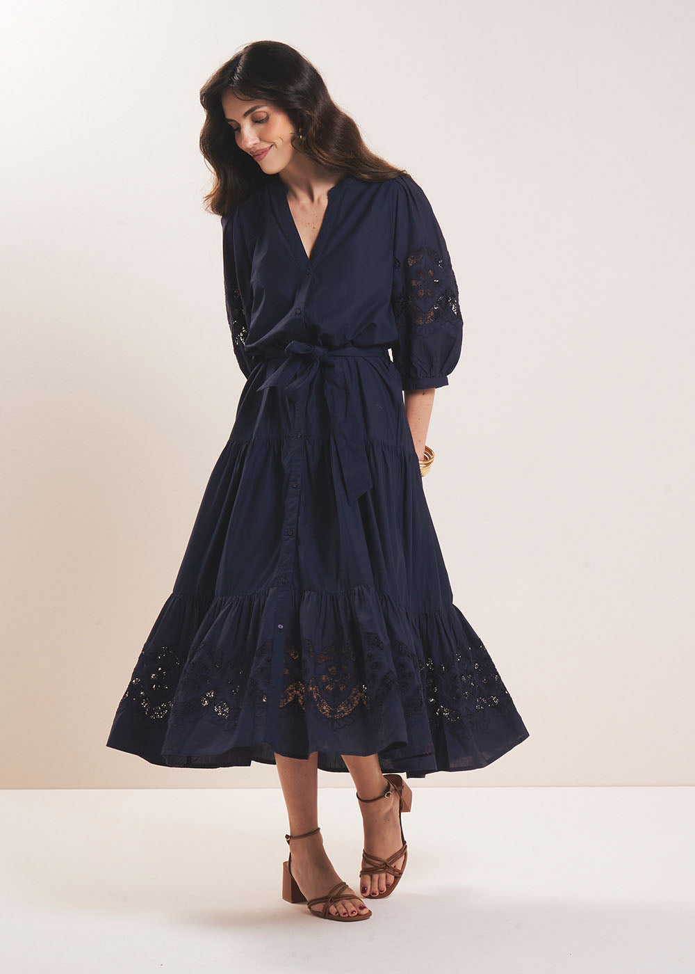 ROCKLINE Robe en voile de coton brodée - 1 - Sud Express - Sud Express