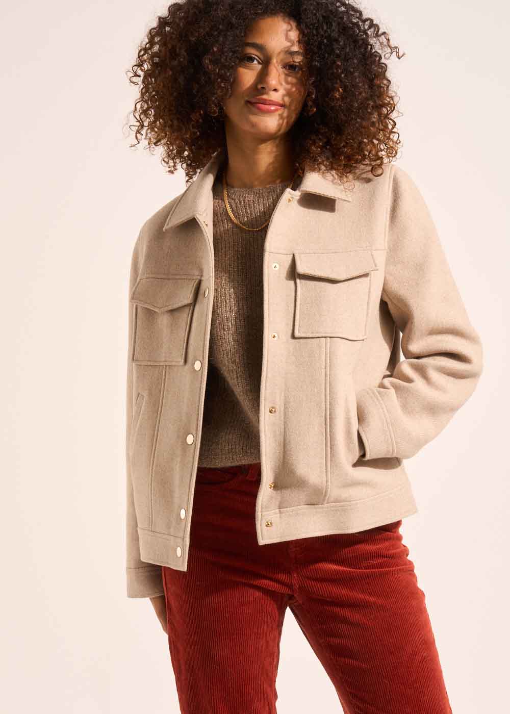 MABELOU Manteau court en drap de laine - 1 - Sud Express - Sud Express