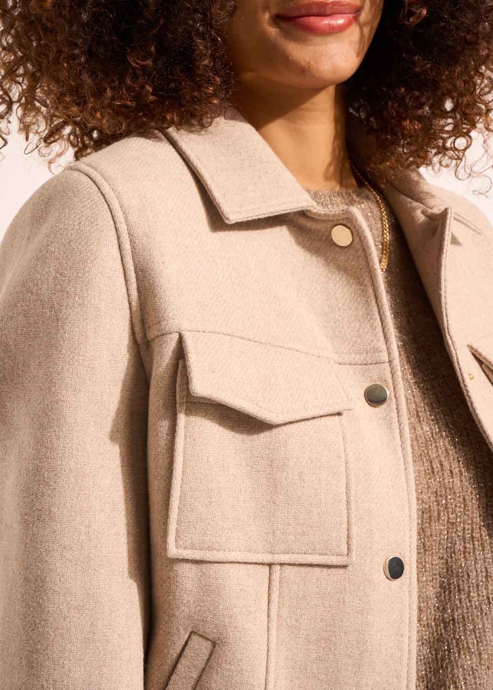 MABELOU Manteau court en drap de laine - 2 - Sud Express - Sud Express