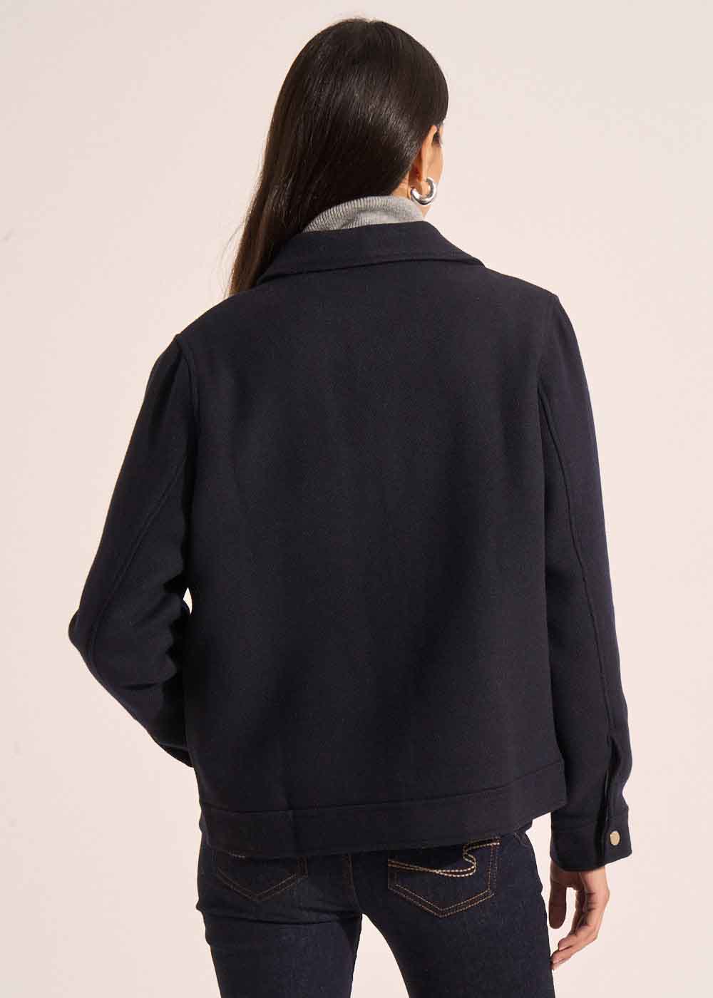 MABELOU Manteau court en drap de laine - 3 - Sud Express - Sud Express