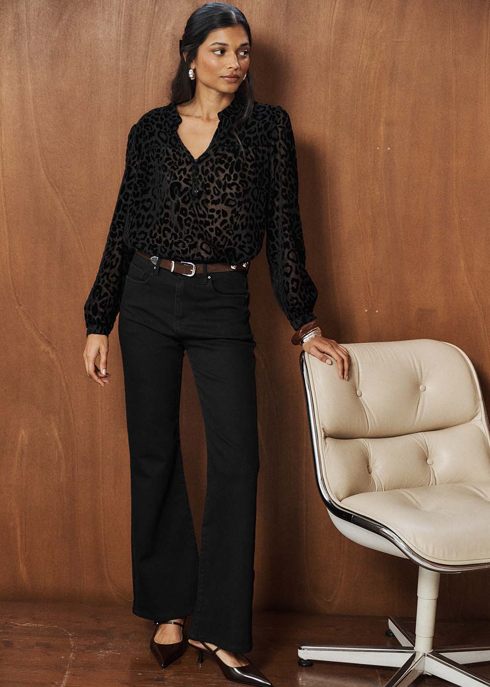 TALETY Blouse léopard en jeu de transparence - 3 - Sud Express - Sud Express