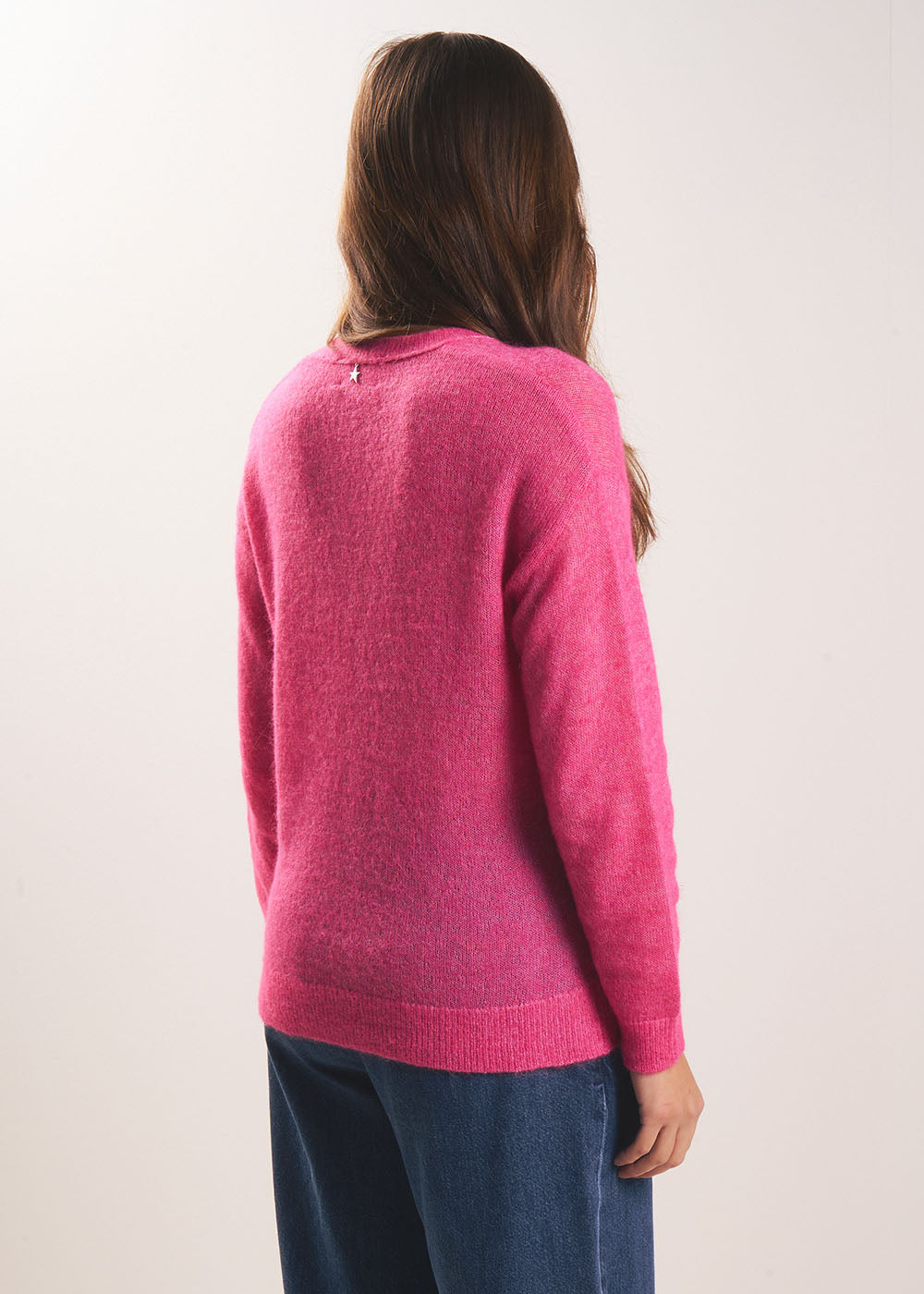 MIGUELY Pull col V en mohair - 3 - Sud Express - Sud Express