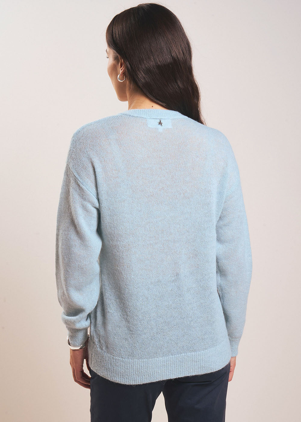 MIGUELY Pull col V en mohair - 3 - Sud Express - Sud Express