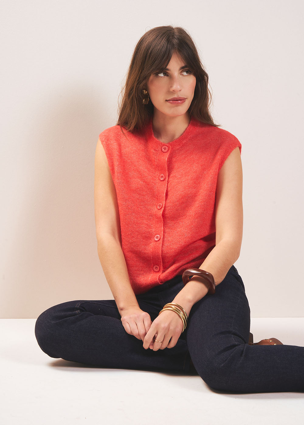 GILETTE Gilet sans manches et col rond - 1 - Sud Express - Sud Express