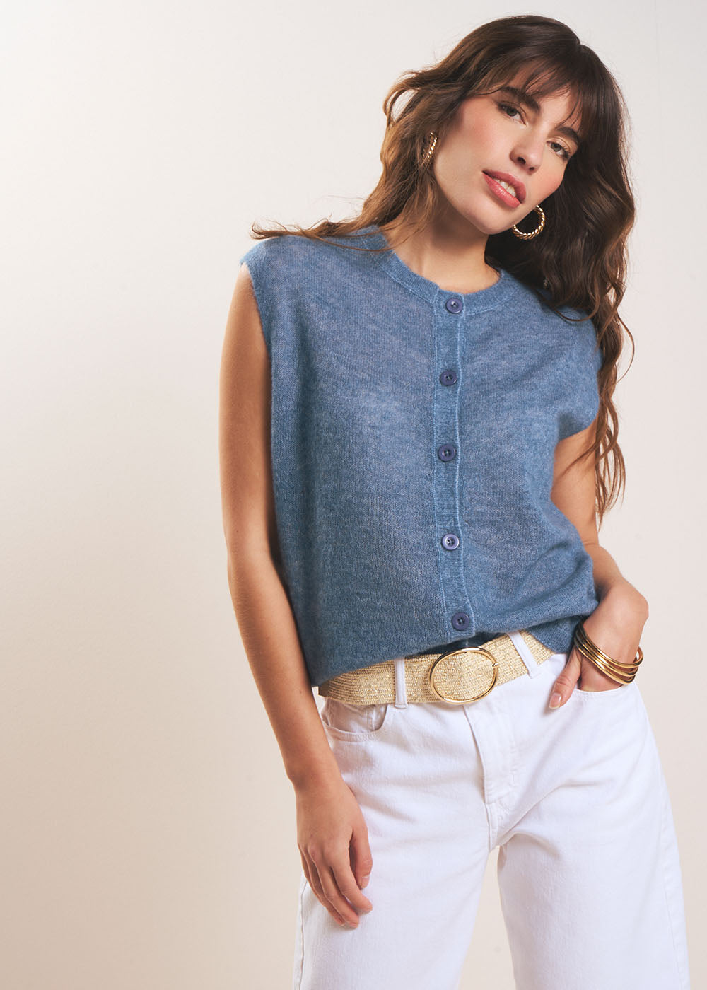 GILETTE Gilet sans manches et col rond - 4 - Sud Express - Sud Express