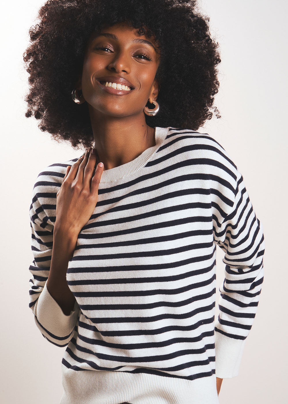 MANEYLI Pull rayé à col montant - 1 - Sud Express - Sud Express