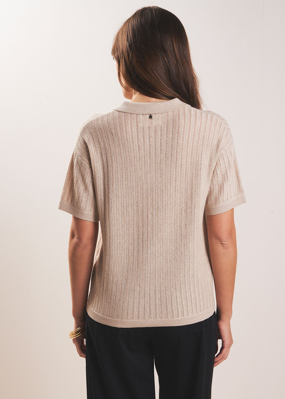Gilet oversize à manches courtes et col chemise - Sud Express - 3 - Sud Express
