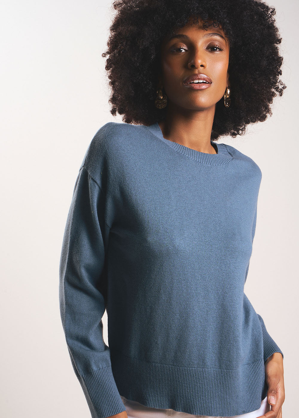 MANEYLA Pull col montant en coton laine - 4 - Sud Express - Sud Express