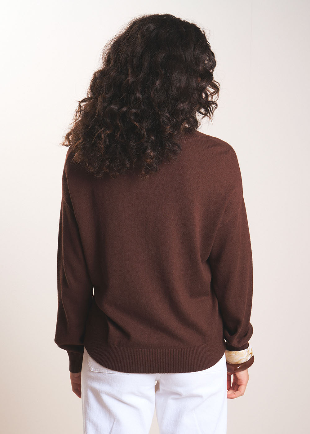 Pull col V en coton laine - Sud Express - 3 - Sud Express