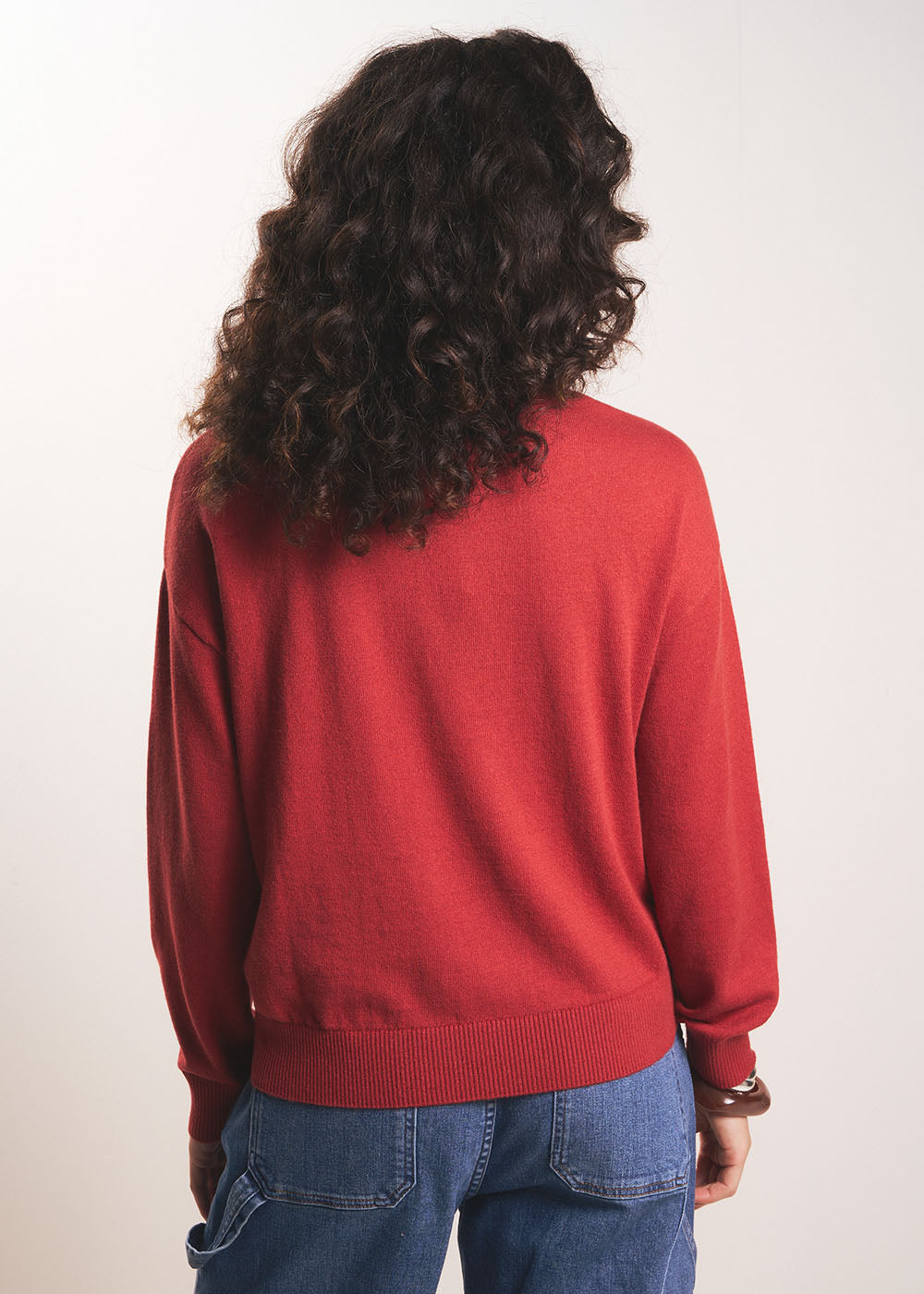 MIANALA Pull col V en coton laine - 3 - Sud Express - Sud Express