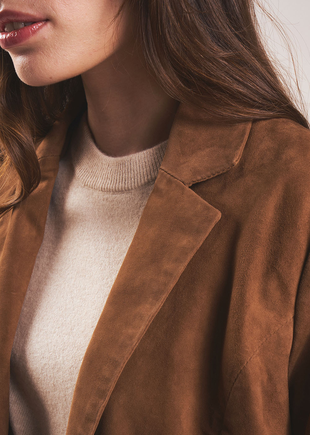 VANESSA Veste mi-longue en cuir - 2 - Sud Express - Sud Express