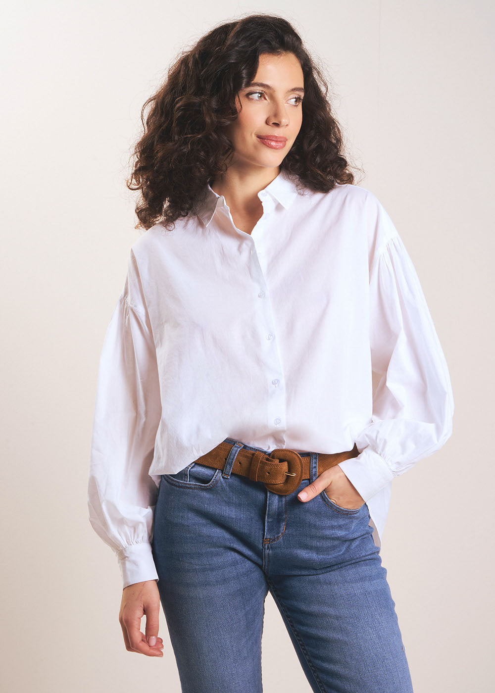 CATALIBA Chemisier en voile de coton à manches longues - 1 - Sud Express - Sud Express