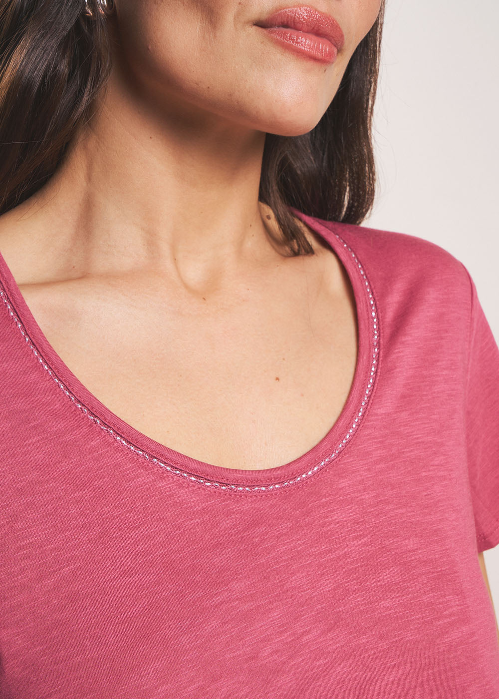 TORNADI Tee-shirt col danseuse en coton modal - 4 - Sud Express - Sud Express