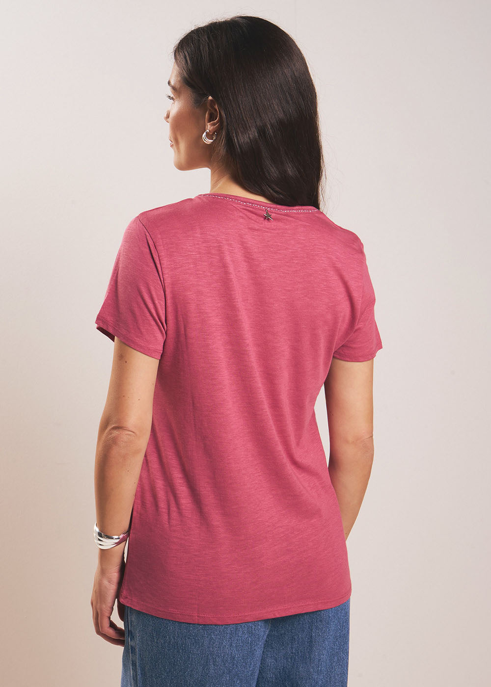 TORNADI Tee-shirt col danseuse en coton modal - 3 - Sud Express - Sud Express