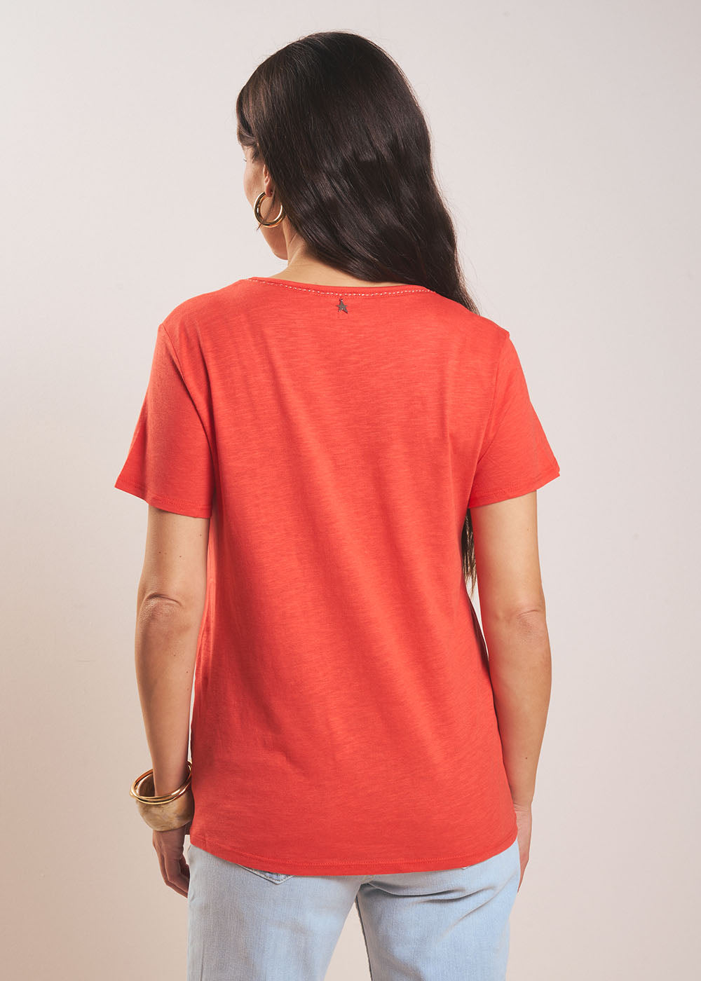 TORNADI Tee-shirt col danseuse en coton modal - 3 - Sud Express - Sud Express