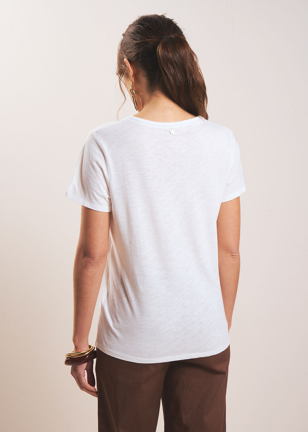 TORNADI Tee-shirt col danseuse en coton modal - 3 - Sud Express - Sud Express