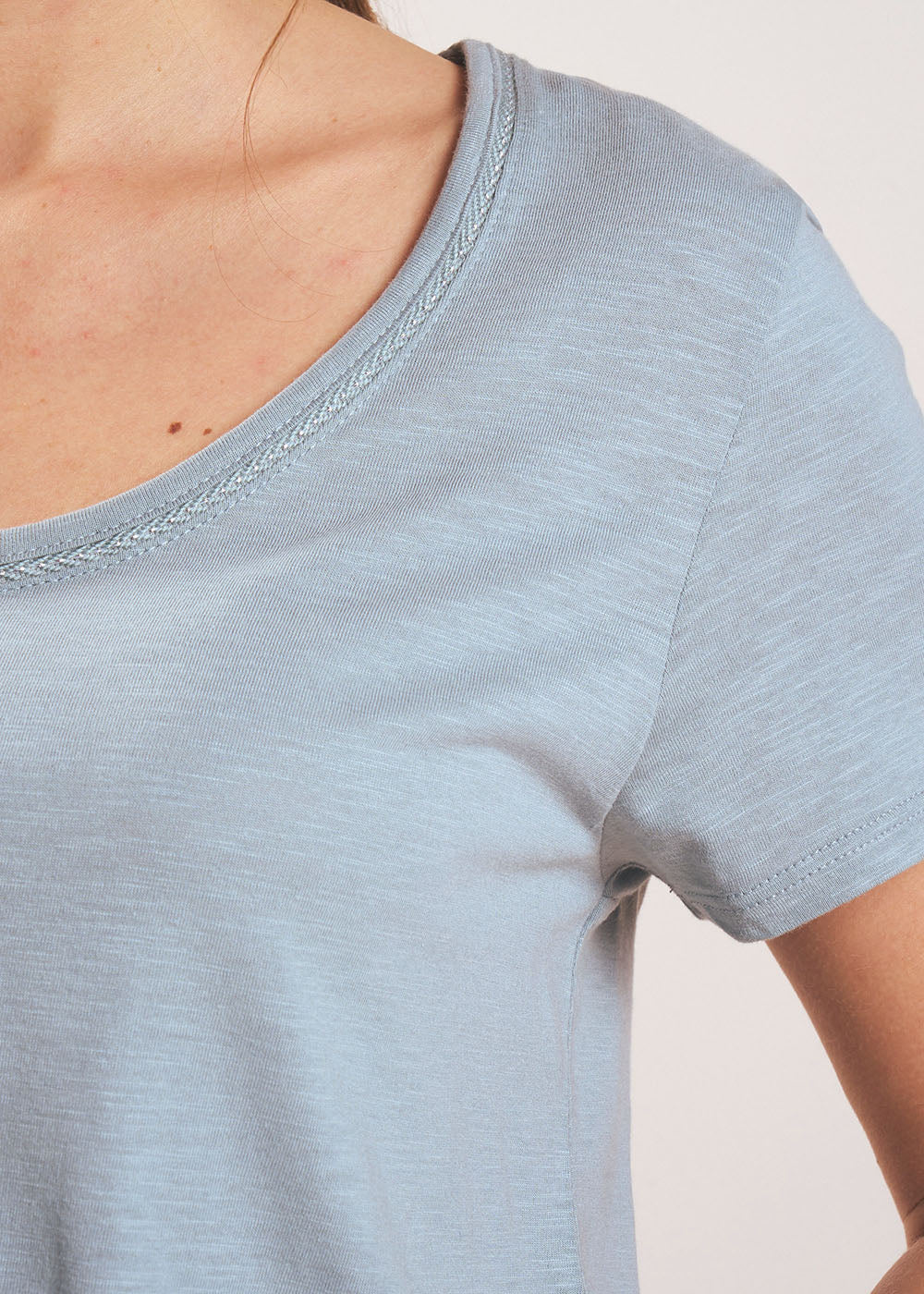 TORNADI Tee-shirt col danseuse en coton modal - 2 - Sud Express - Sud Express