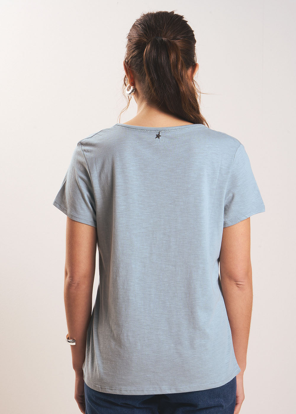 TORNADI Tee-shirt col danseuse en coton modal - 3 - Sud Express - Sud Express