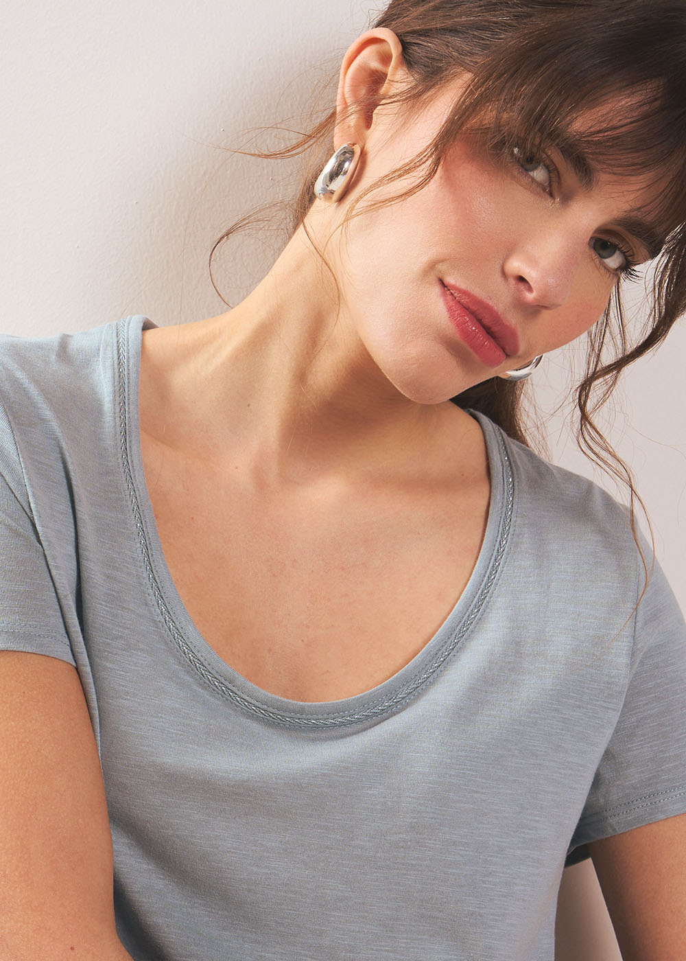 TORNADI Tee-shirt col danseuse en coton modal - 4 - Sud Express - Sud Express