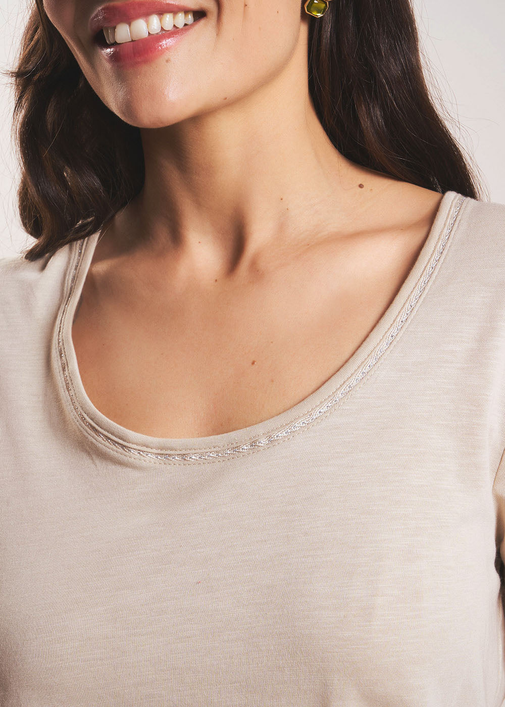 TORNADI Tee-shirt col danseuse en coton modal - 2 - Sud Express - Sud Express