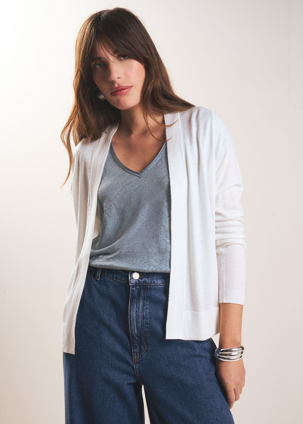 GALDY Gilet à manches longues sans boutons - 1 - Sud Express - Sud Express