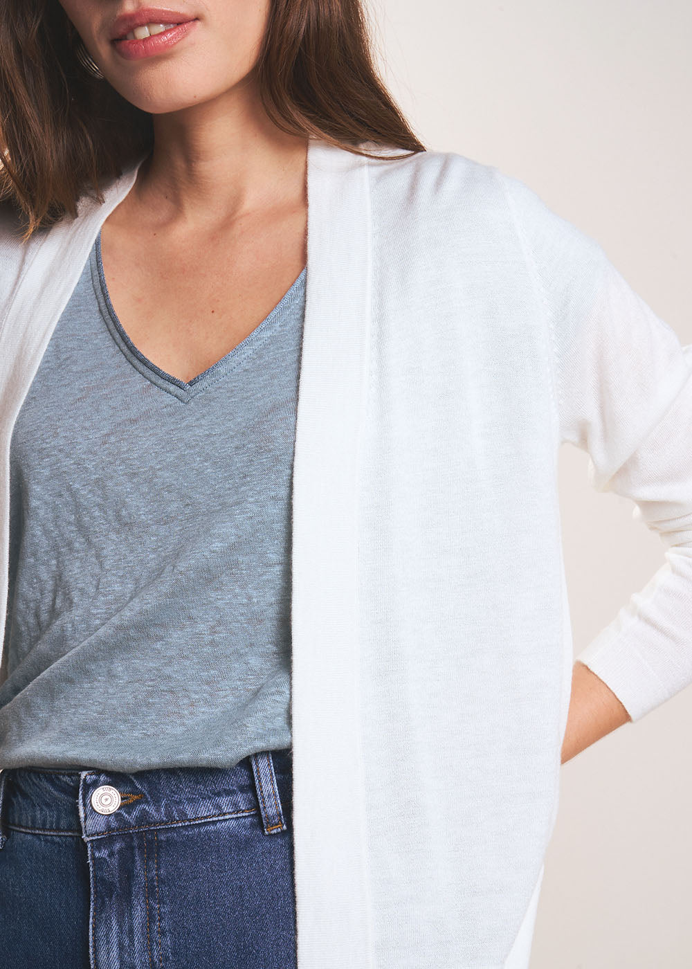 GALDY Gilet à manches longues sans boutons - 2 - Sud Express - Sud Express