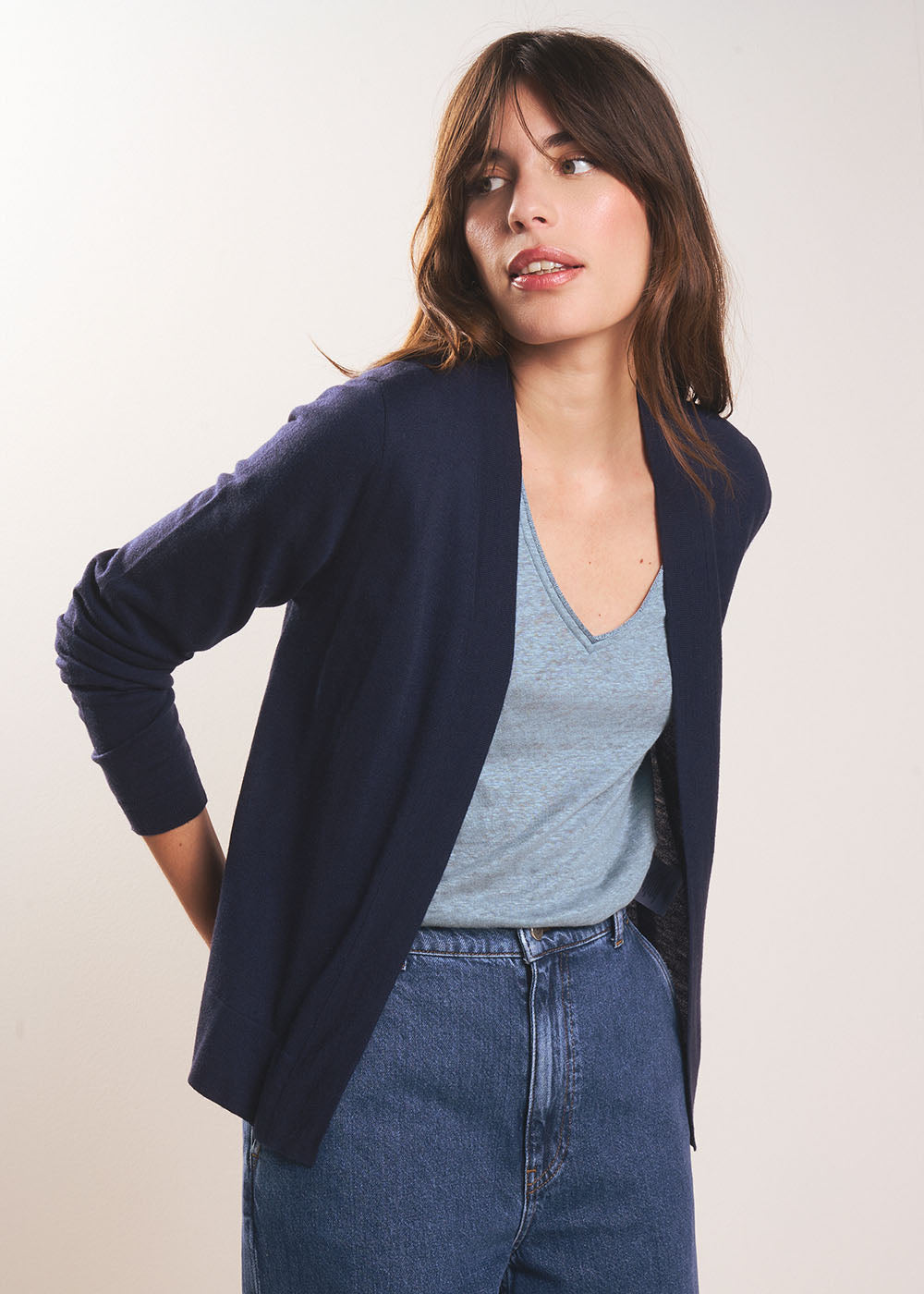 GALDY Gilet à manches longues sans boutons - 1 - Sud Express - Sud Express