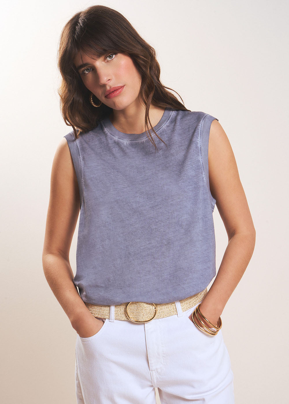 DIMBA Tee-shirt sans manches en coton - 1 - Sud Express - Sud Express