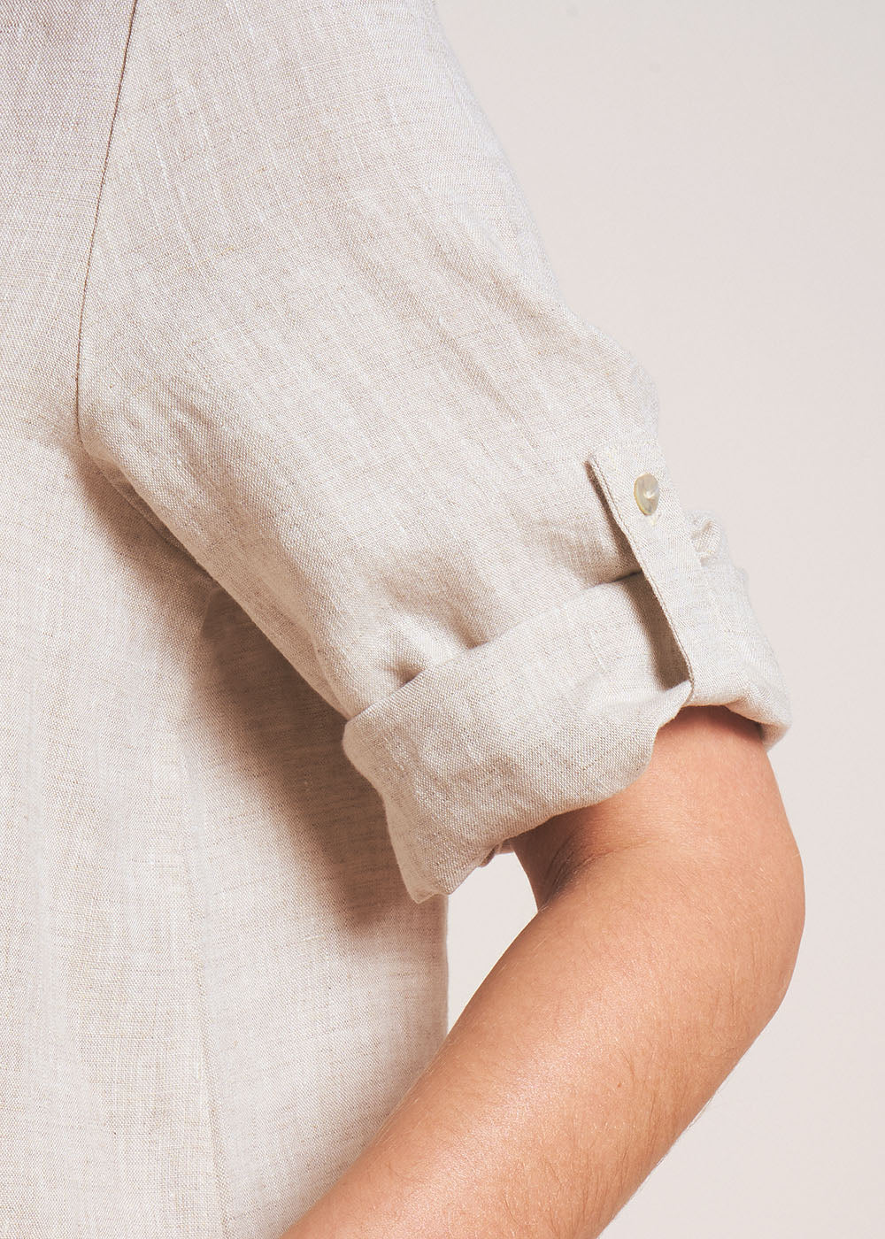 RAVILA Robe courte en lin col chemisier - 4 - Sud Express - Sud Express