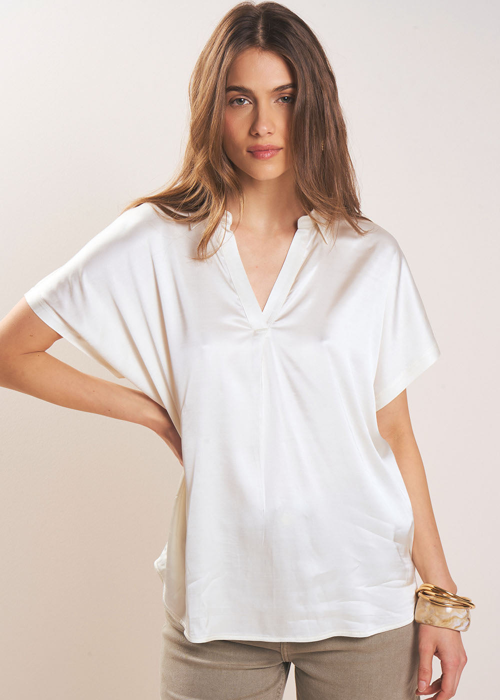 TOSKANO Blouse fluide satinée - 2 - Sud Express - Sud Express
