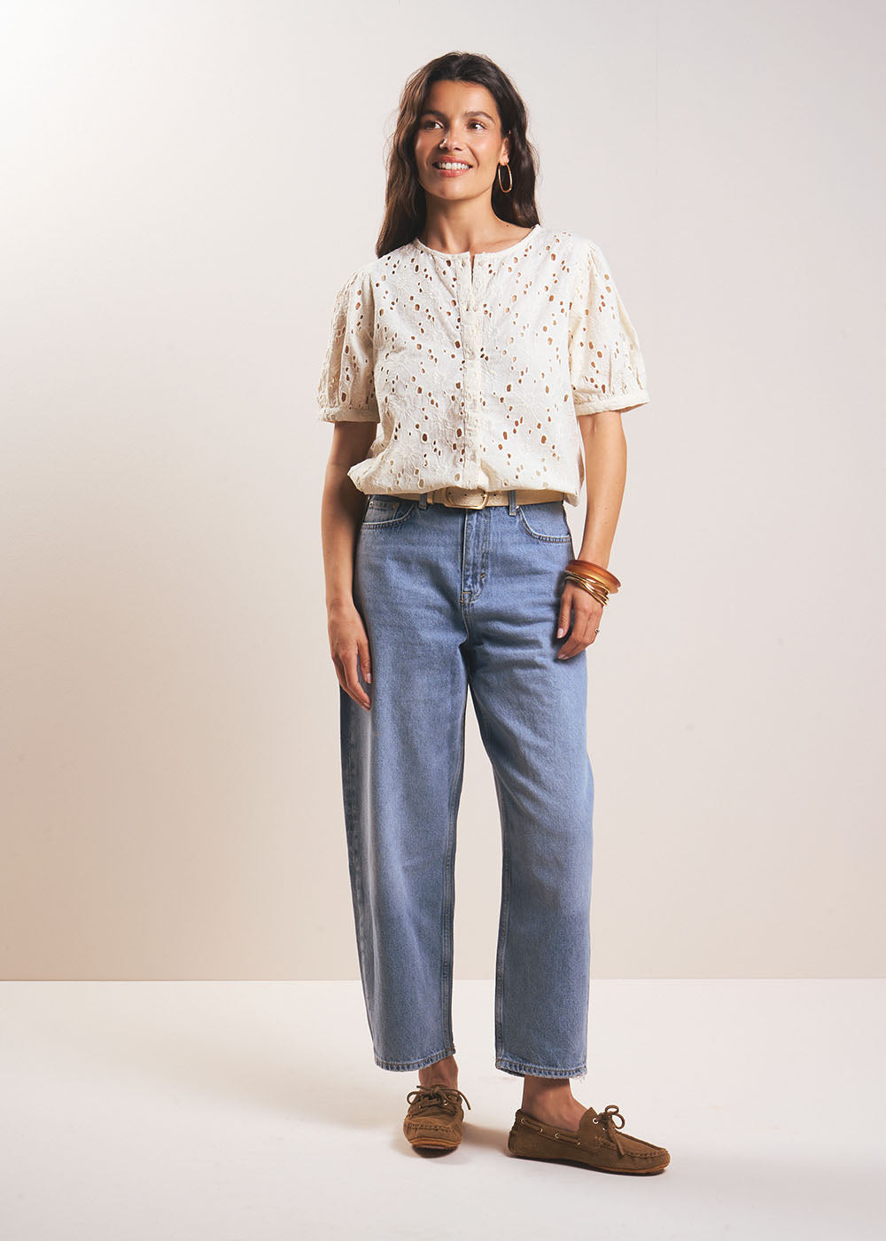 Mini-jupe Sud Express – Taille 36, Jean Bleu Délavé, Très Bon état
