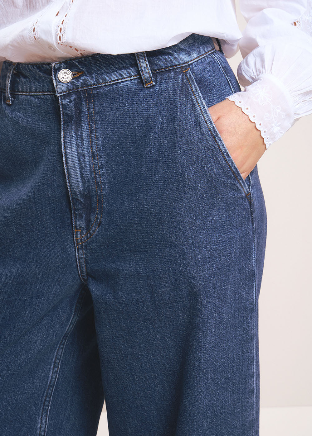 SANDY Jean à jambes très larges et taille haute - 4 - Sud Express - Sud Express