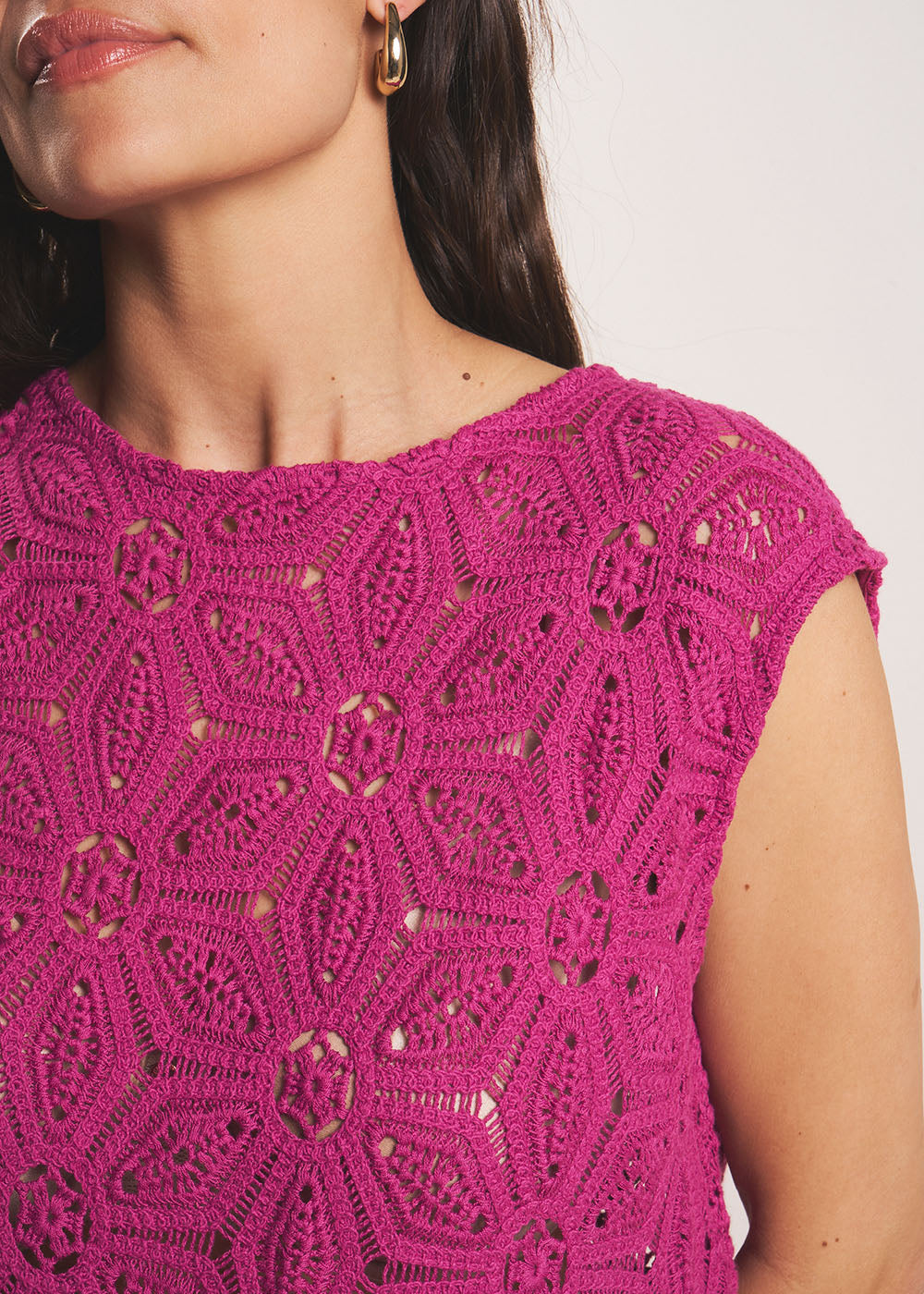 TIMALOU Top en dentelle guipure et dos boutonné - 2 - Sud Express - Sud Express