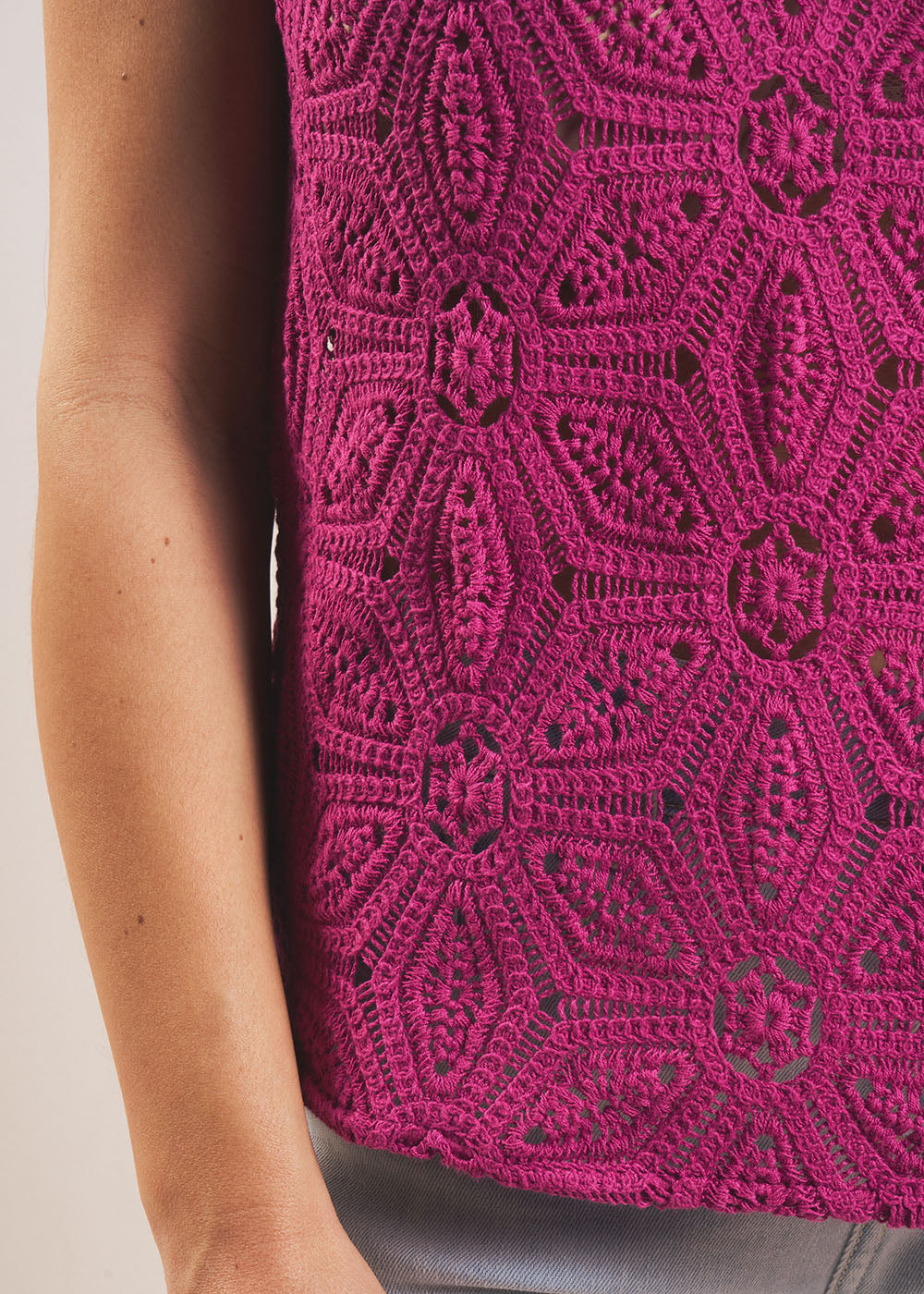 TIMALOU Top en dentelle guipure et dos boutonné - 4 - Sud Express - Sud Express