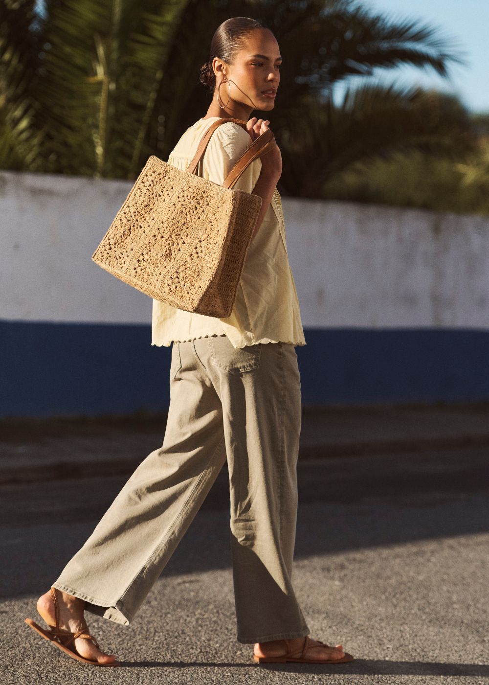SYANE Sac en crochet avec anses en cuir - 2 - Sud Express - Sud Express