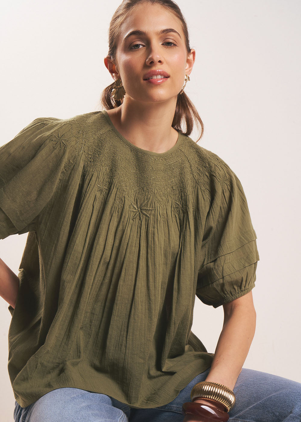 TELYO Blouse smockée - 3 - Sud Express - Sud Express