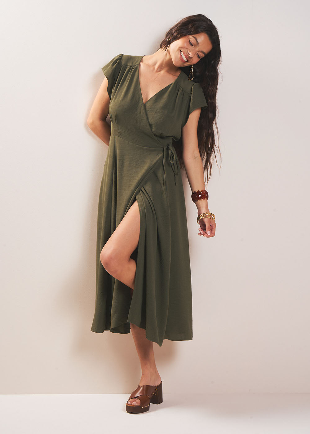 RAPAOLA Robe longue portefeuille fluide - 1 - Sud Express - Sud Express