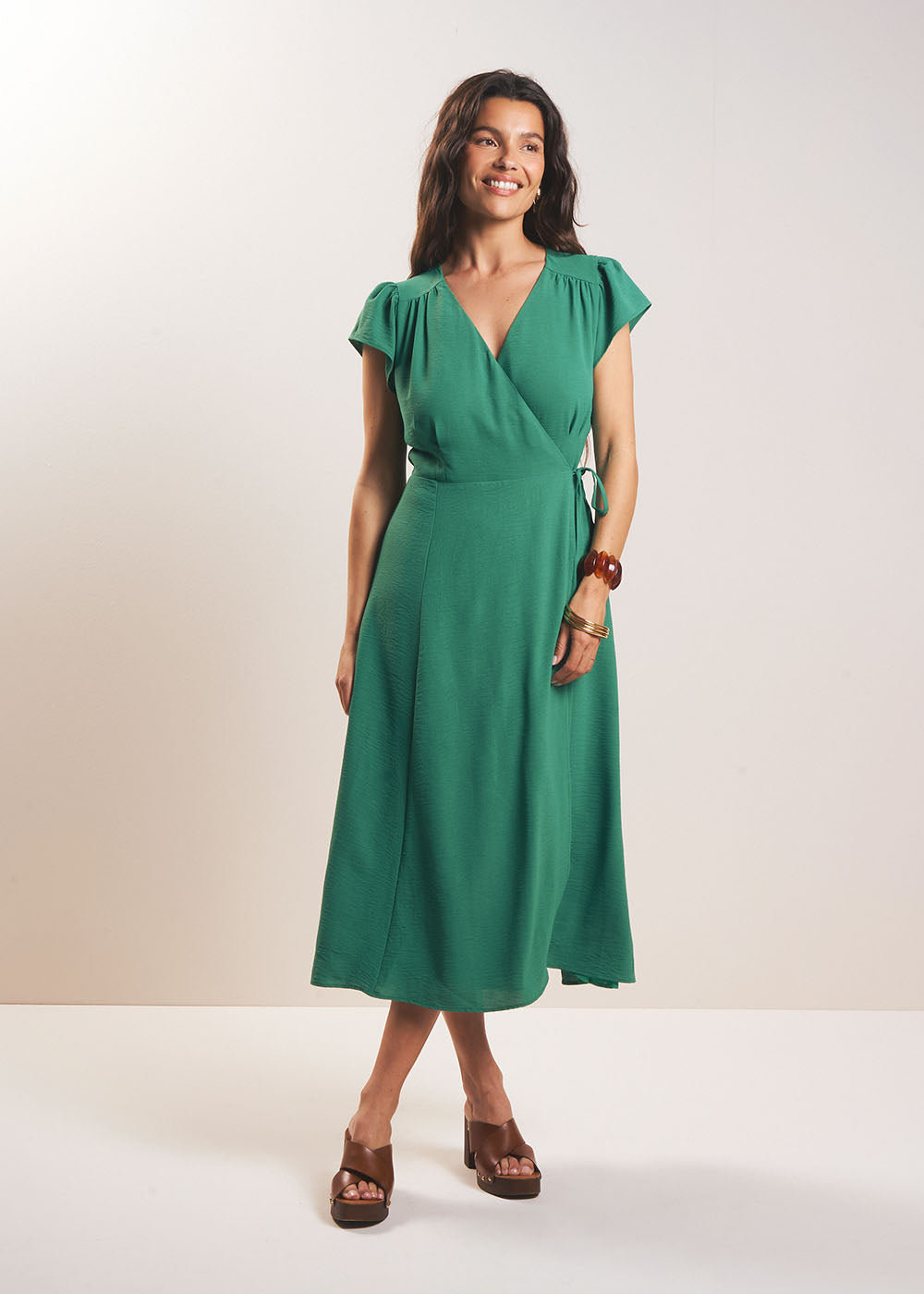 Robe longue portefeuille fluide - Sud Express - 1 - Sud Express