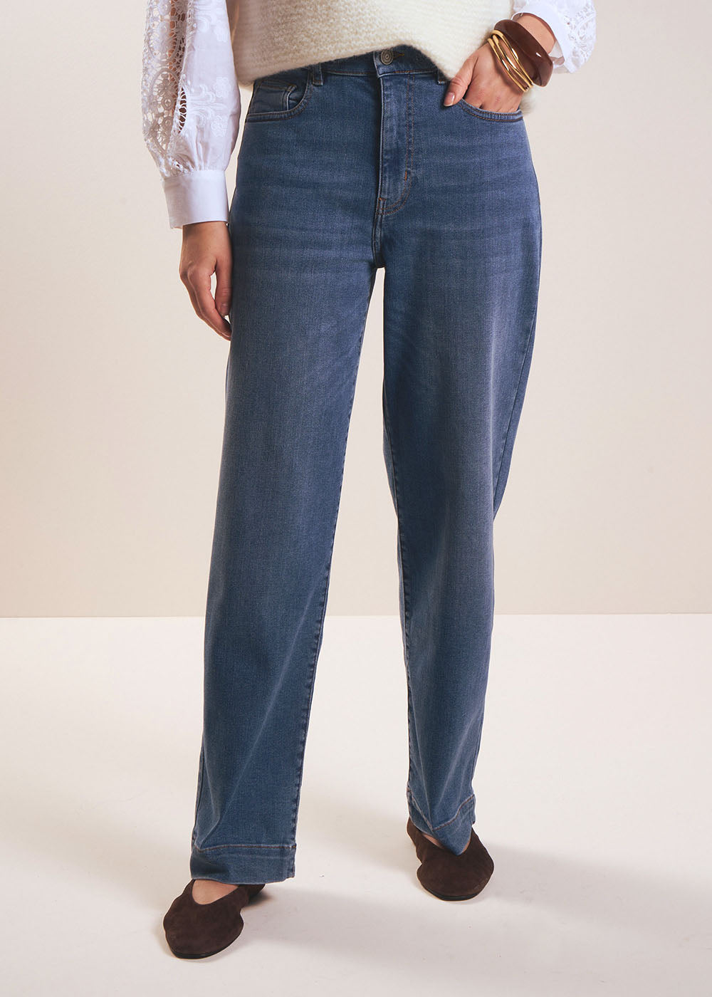 BLOOM Jean boyfriend à jambe large - 1 - Sud Express - Sud Express