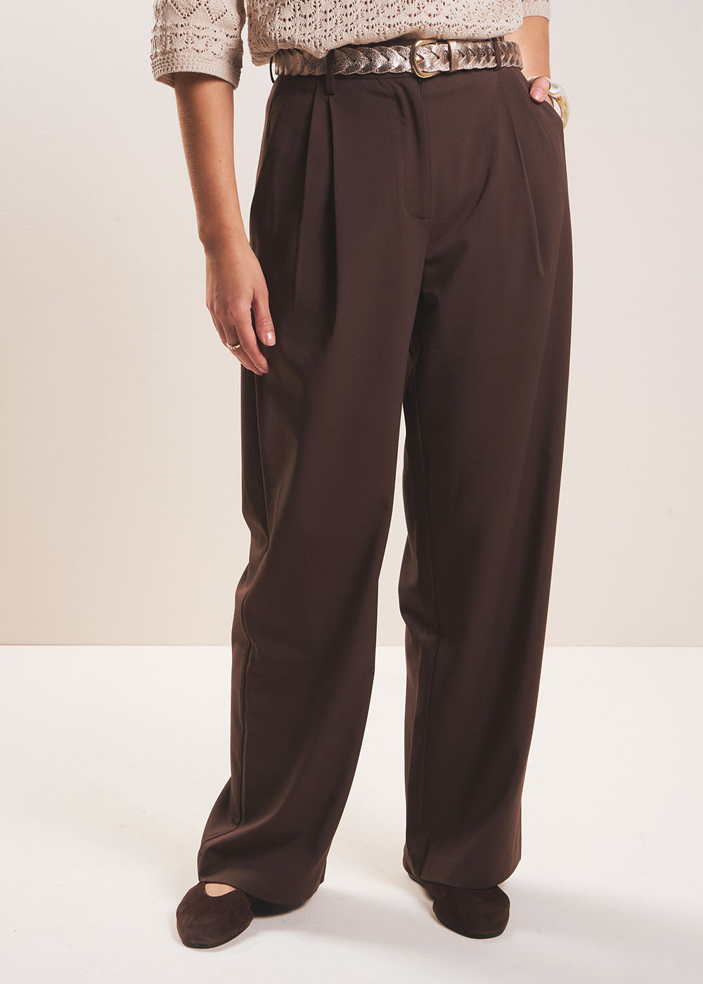 PLOTILDE Pantalon très large à pinces - 2 - Sud Express - Sud Express