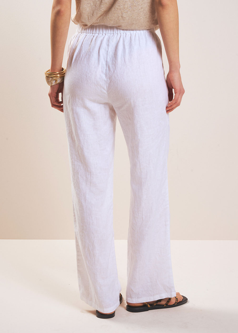 PASKO Pantalon en lin jambe droite - 4 - Sud Express - Sud Express
