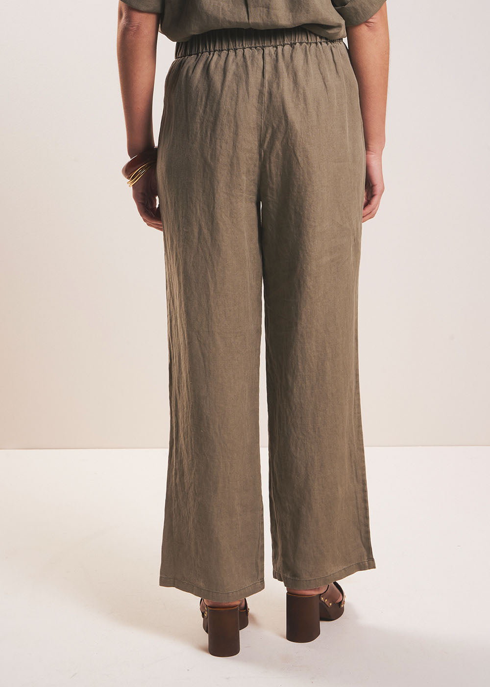Pantalon en lin jambe droite - Sud Express - 3 - Sud Express