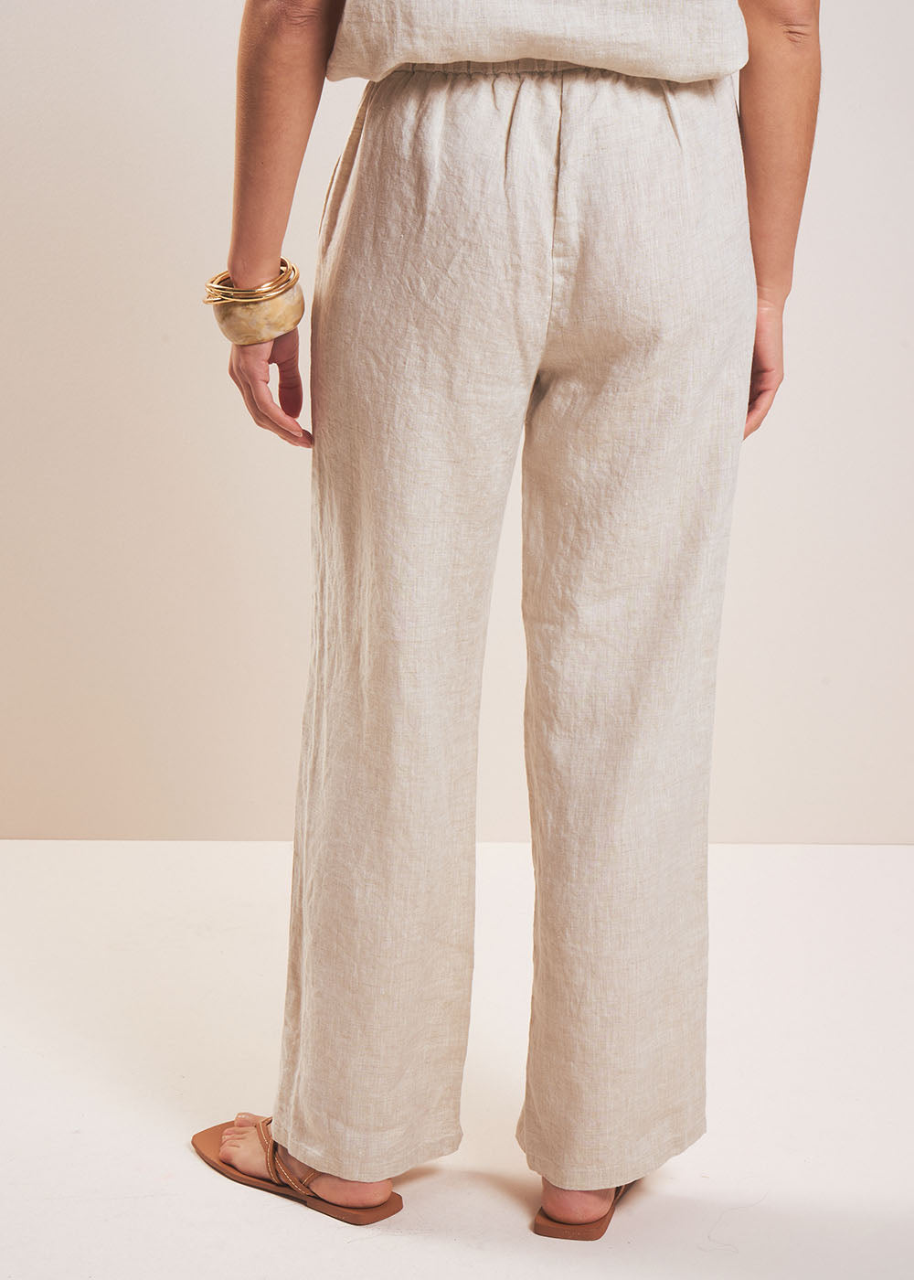 PASKO Pantalon en lin jambe droite - 3 - Sud Express - Sud Express