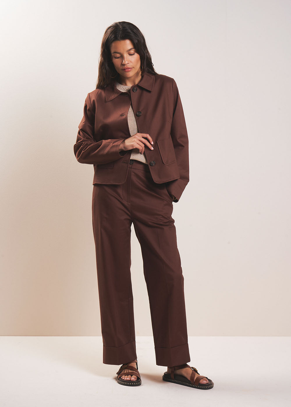 Veste courte boxy en coton - Sud Express - 5 - Sud Express