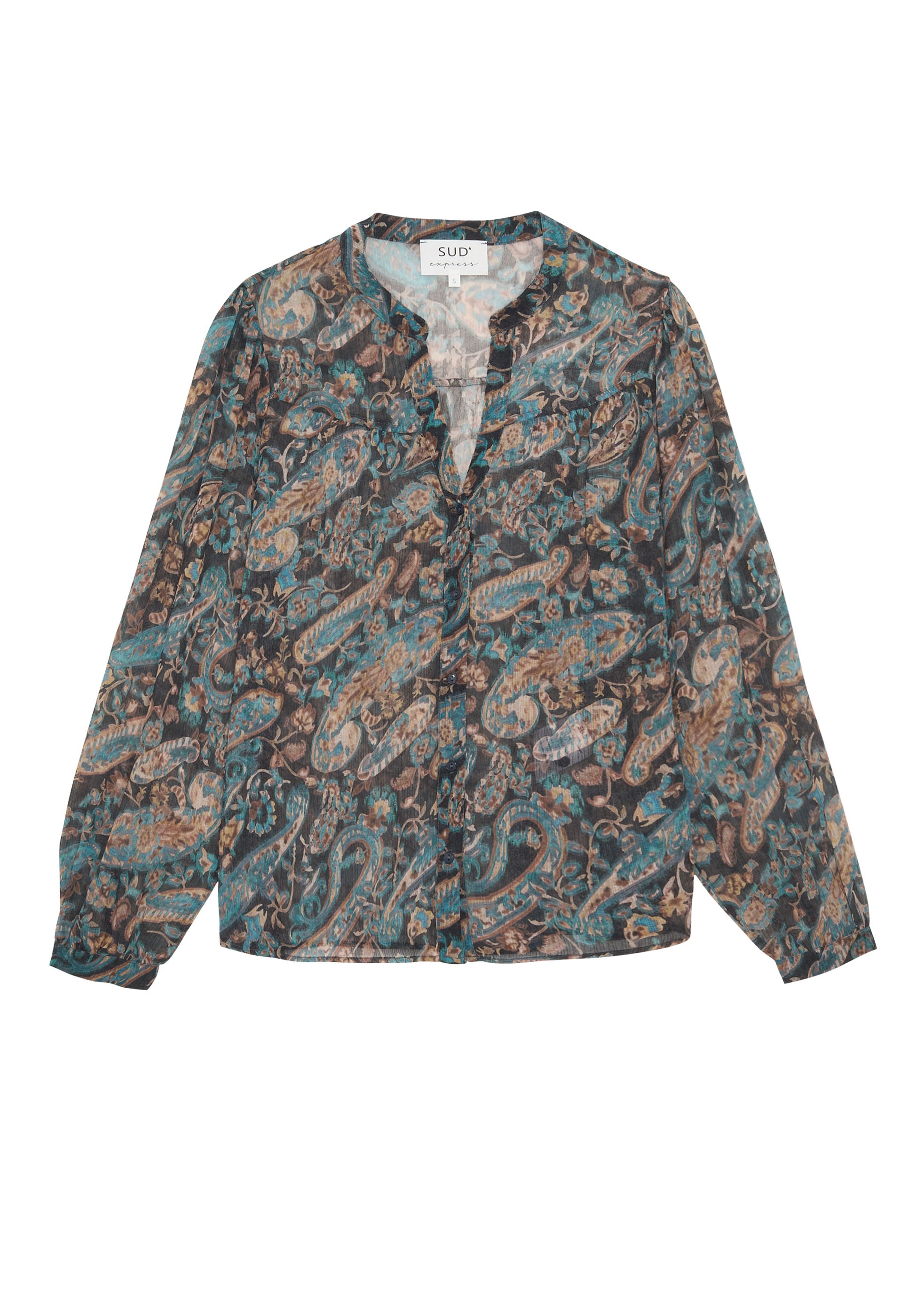 Blouse imprimée boutonnée - Sud Express - 1 - Sud Express