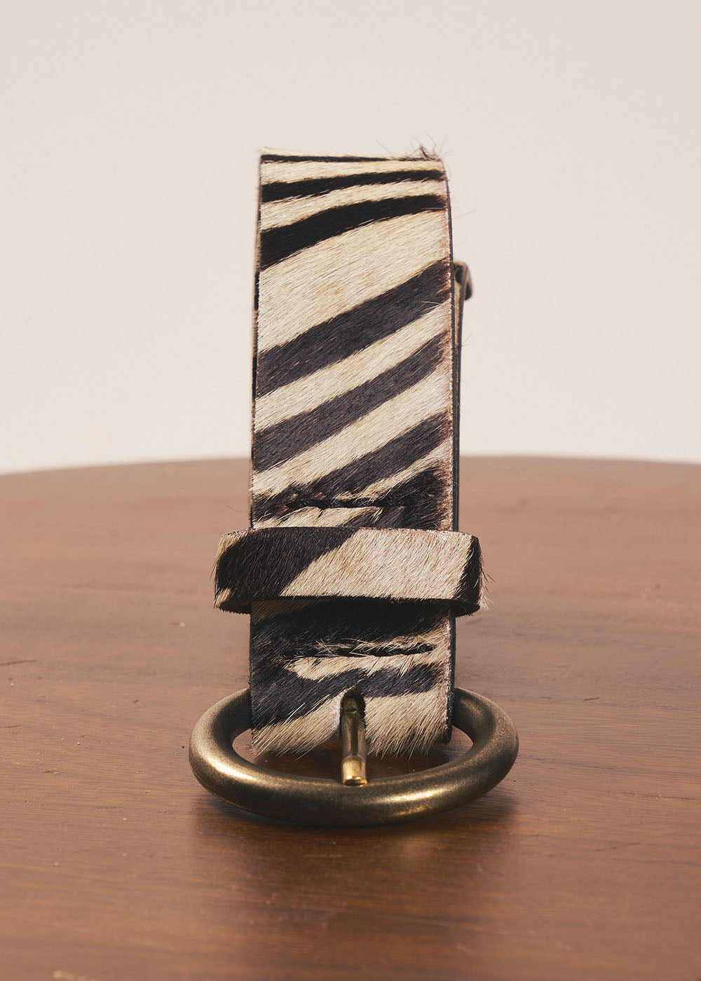 CONTINE  Ceinture zébrée noir et écru - 2 - Sud Express - Sud Express