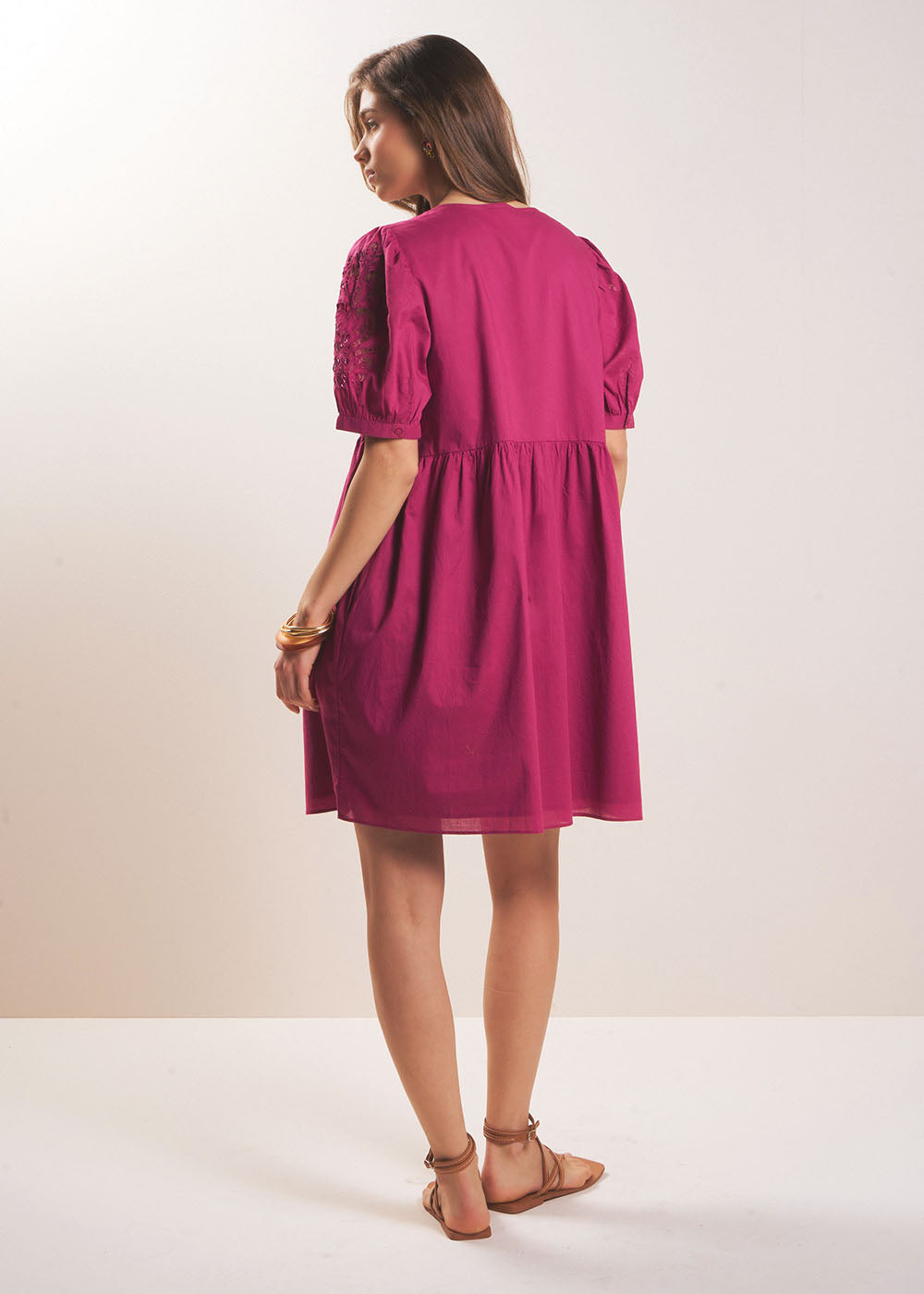 ROCMANA Robe courte brodée en coton - 3 - Sud Express - Sud Express