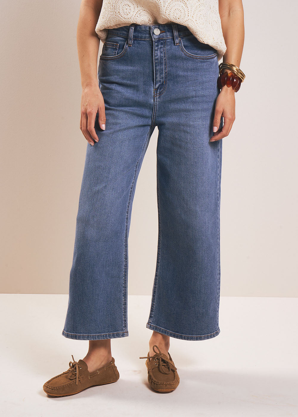 SUZY Jean taille haute coupe large 7/8 - 1 - Sud Express - Sud Express