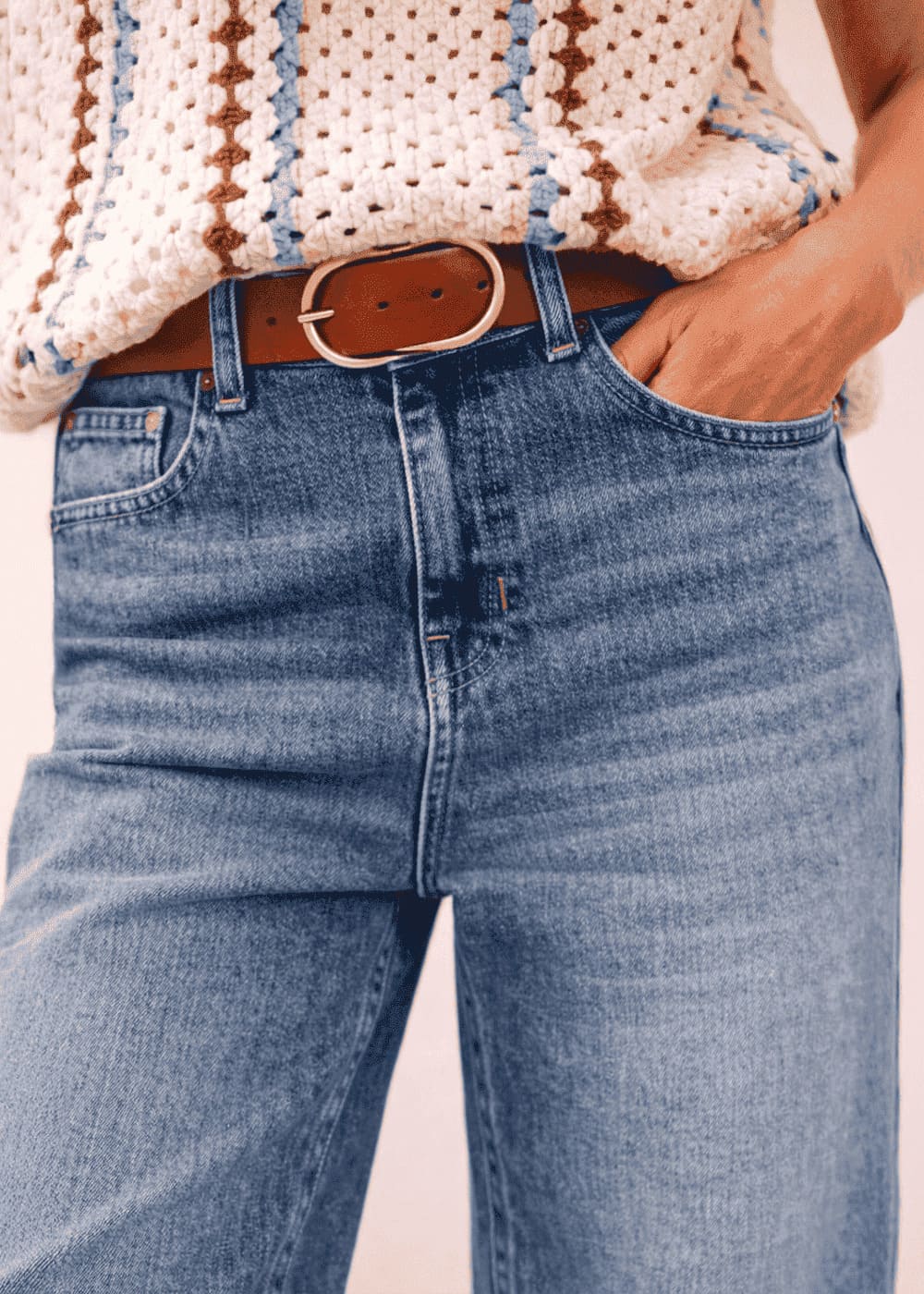 SUZY Jean taille haute coupe large 7/8 - 2 - Sud Express - Sud Express